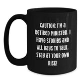 Funny Minister Gifts, Retired Minister Coffee Mug, Birthday Unique Gifts from Friends, for Minister, Men, or Women - Main